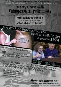 陶芸館ギャラリー「Marty Gross編集 ‘韓国の陶工 作業工程1974’」
